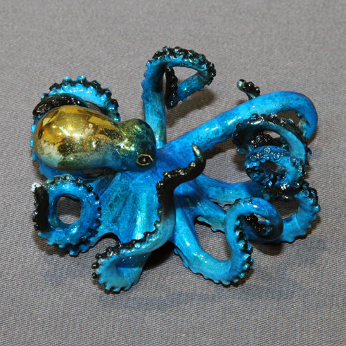 Limited Edition Bronze Octopus Figurine Sculpture Aquatic Art/ Signed & Numbered
