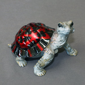 Original Multicolor Bronze Turtle Handcasted Limited Edition Statue Sculpture